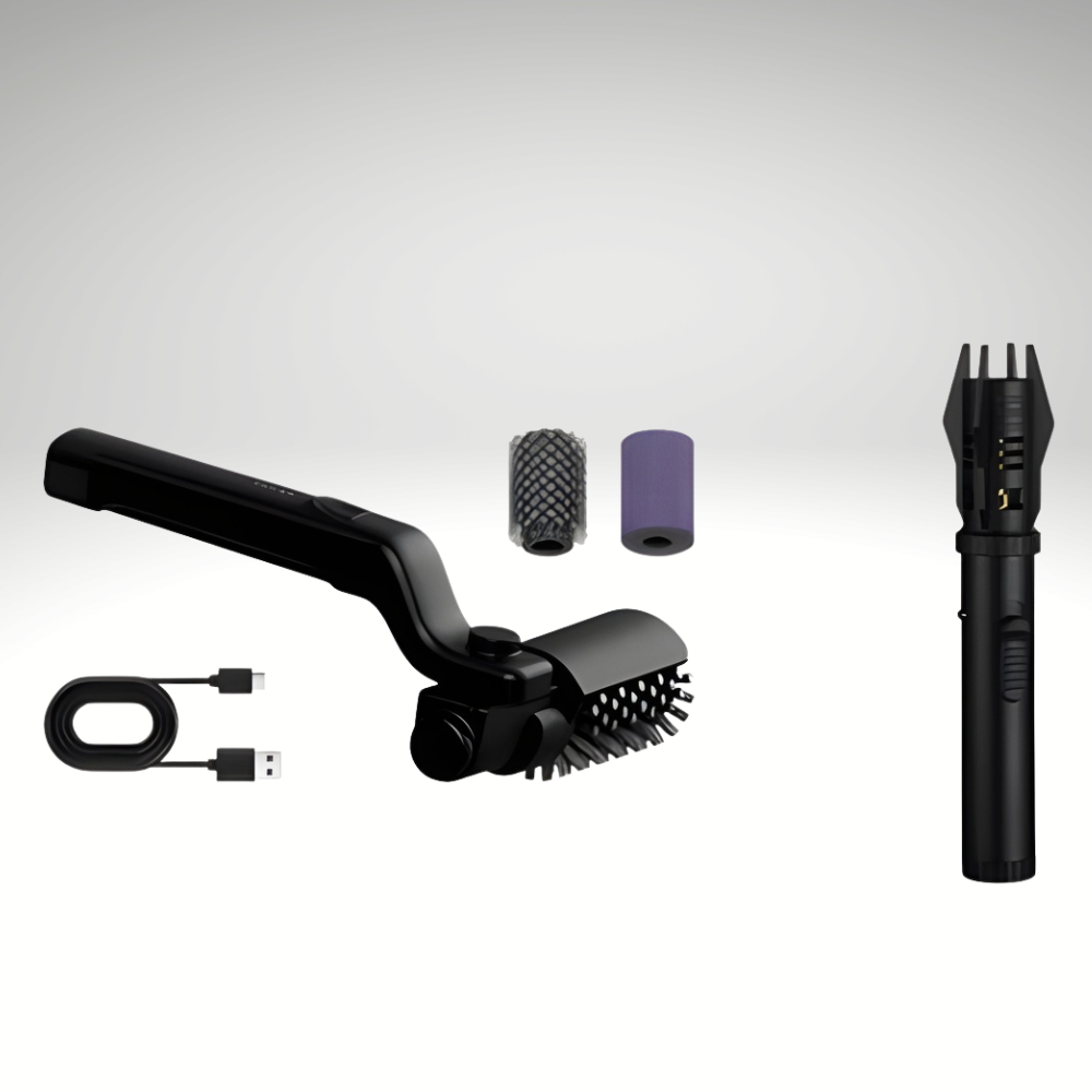Brosse de nettoyage pour barbecue électrique | Sans fil avec rouleau rotatif