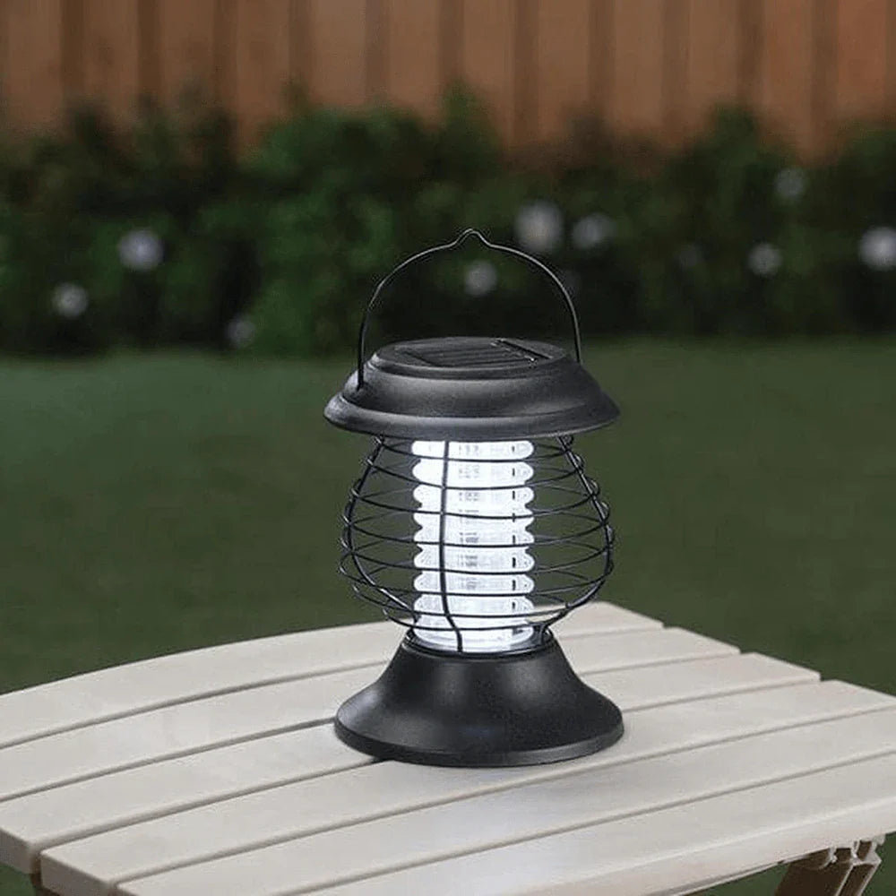 Lampe anti-moustiques solaire LED blanc chaud extérieur jardin terrasse IP65 moderne