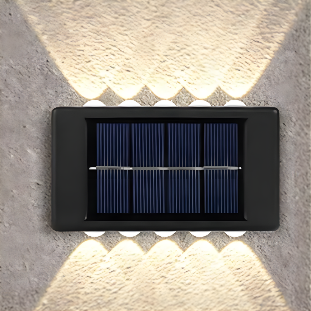 Lampe Solaire Extérieure – Éclairage LED Jardin, Lampe Allée Solaire, Applique Murale