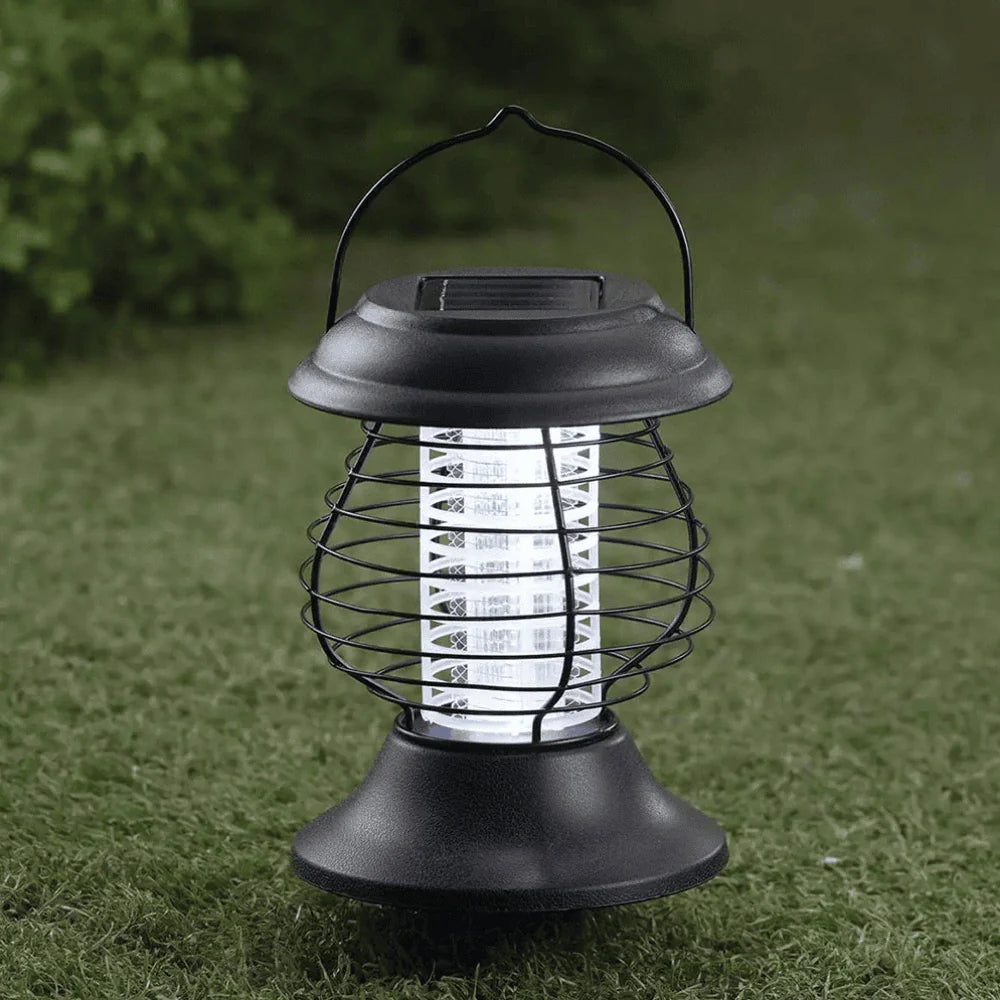 Lampe anti-moustiques solaire LED blanc chaud extérieur jardin terrasse IP65 moderne