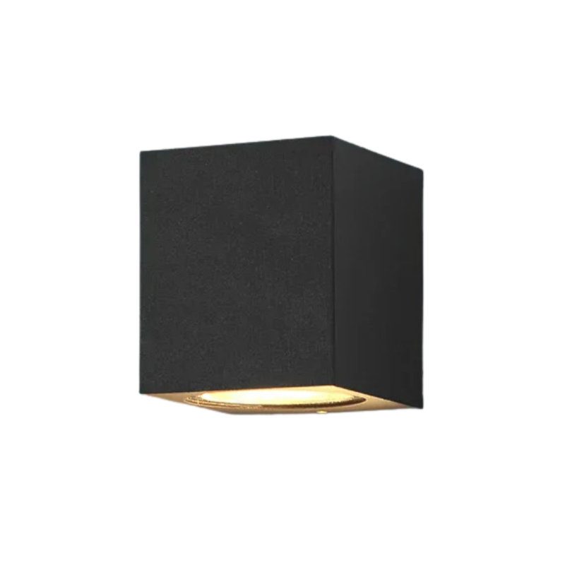 Lumora – Applique murale LED extérieur moderne, noir, jardin