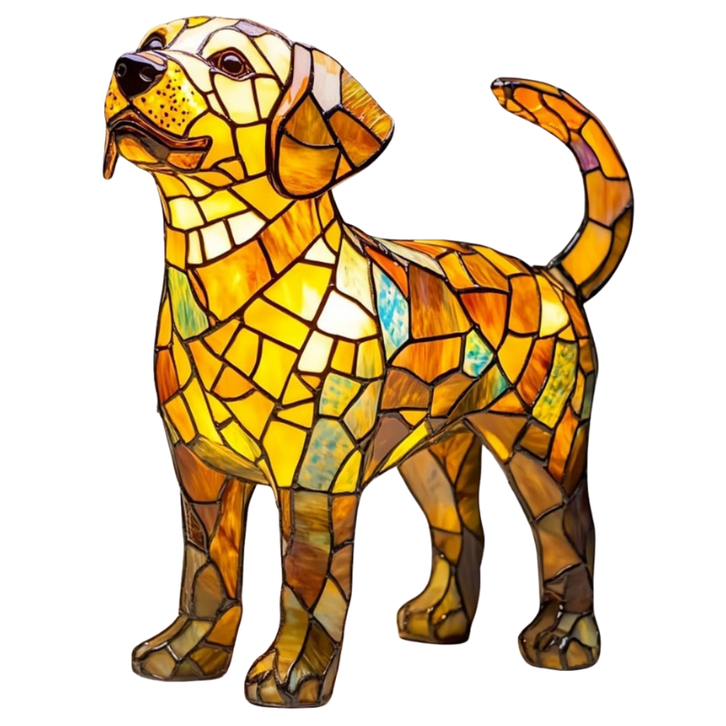 Lampe LED élégante style Labrador, motif chien, intérieur cosy