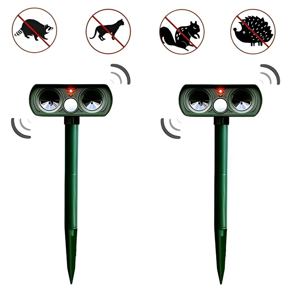 Répulsif à Ultrasons | Détecteur de Mouvement Solaire, Répulsif Extérieur pour Jardin