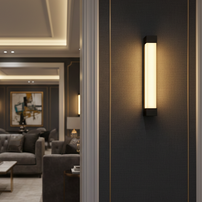 Applique murale LED extérieur panneau effet marbre étanche IP65 éclairage façade terrasse design moderne