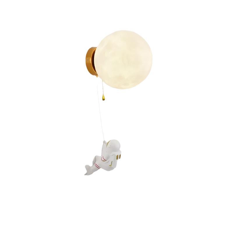 MoonVoyage – Lampe Murale Astronaute en Forme de Lune