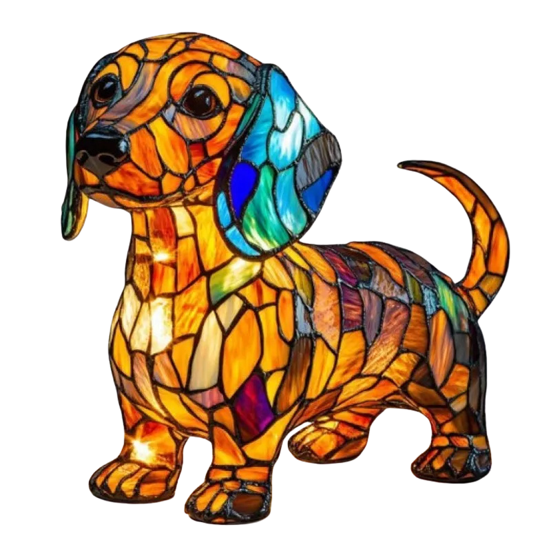 Lampe Chien artisanale style Teckel, motif chien, intérieur cosy