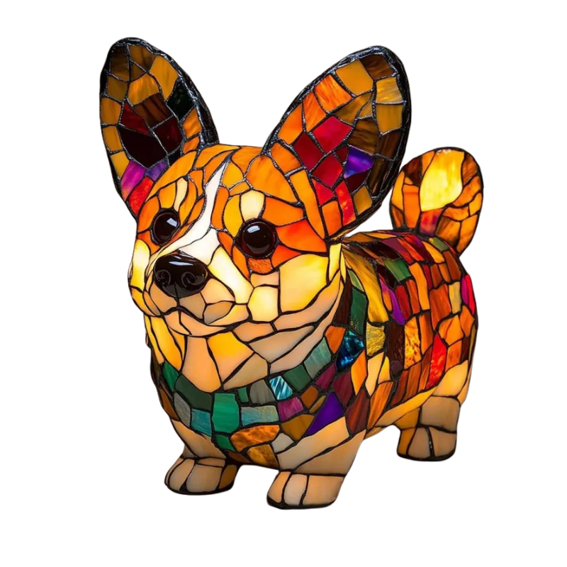 Lampe LED Corgi, style créatif, extérieur pour jardin et balcon