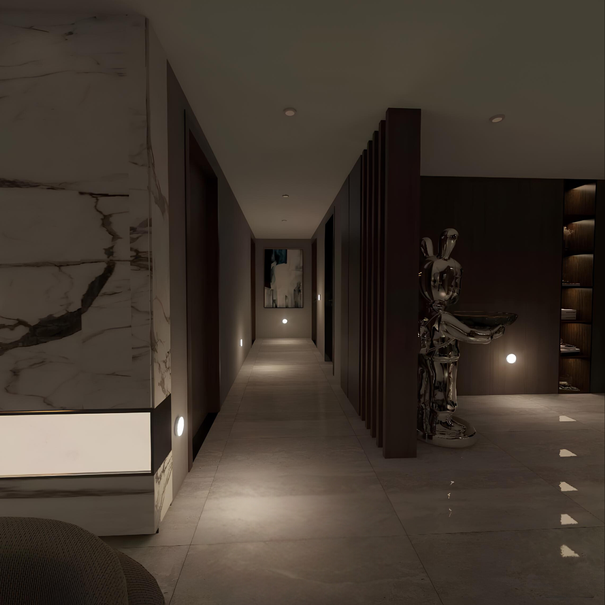 Lampe Intérieure à Détection de Mouvement – LED Blanche Moderne