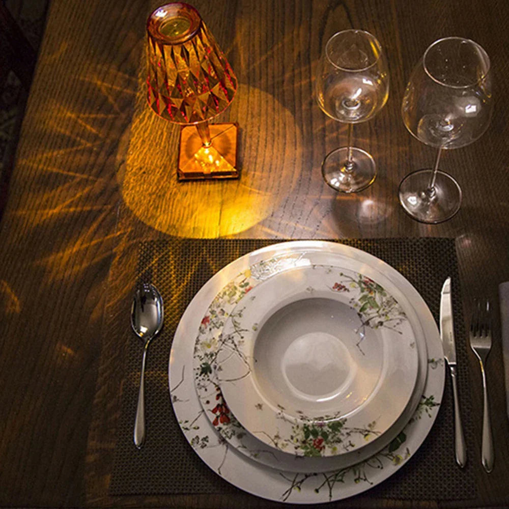 CrystalAura – Lampe de table LED