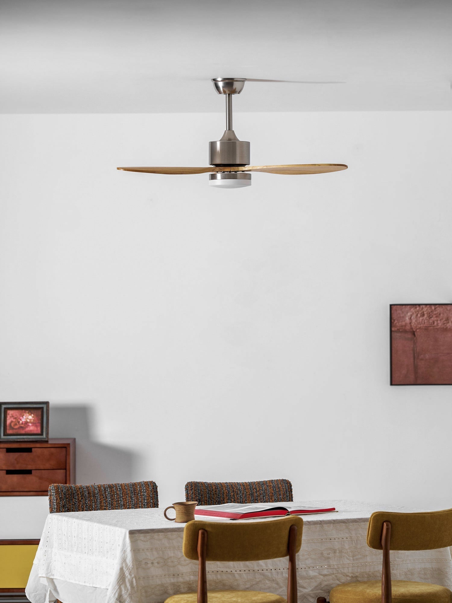 Ventilateur Plafond | Pales En Bois, Lumière LED Intégrée 7