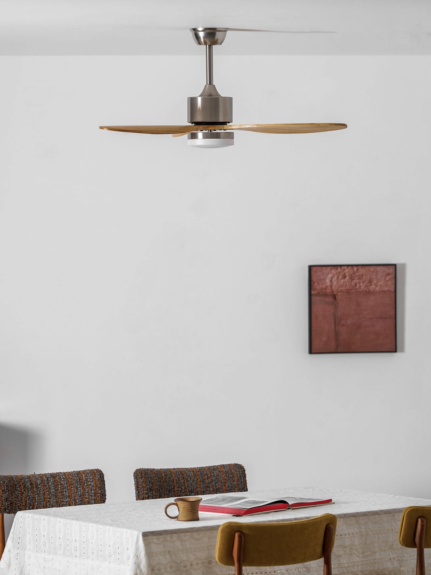 Ventilateur Plafond | Pales En Bois, Lumière LED Intégrée 8