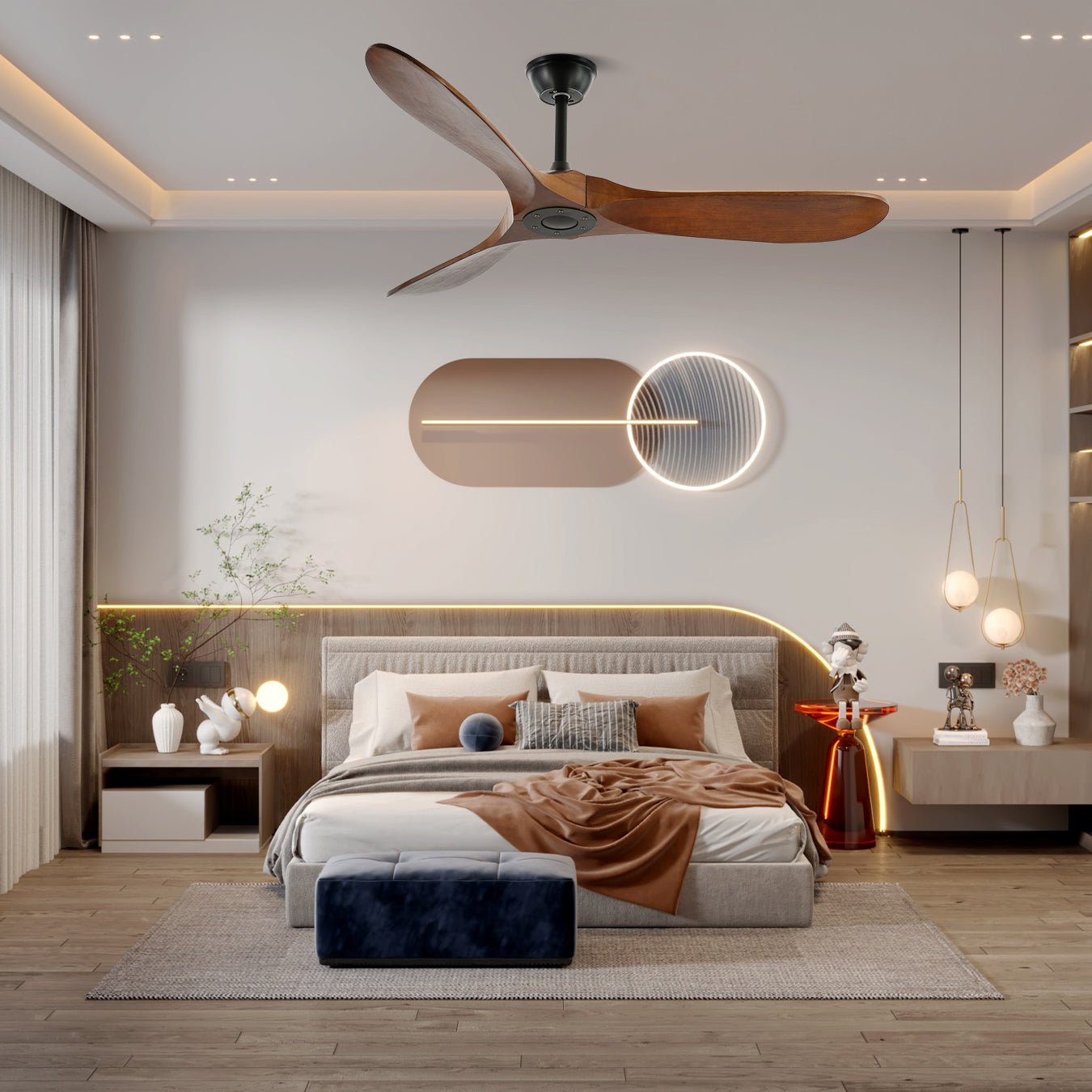 Ventilateur de plafond | Pales en bois, Moteur en cuivre pur 3