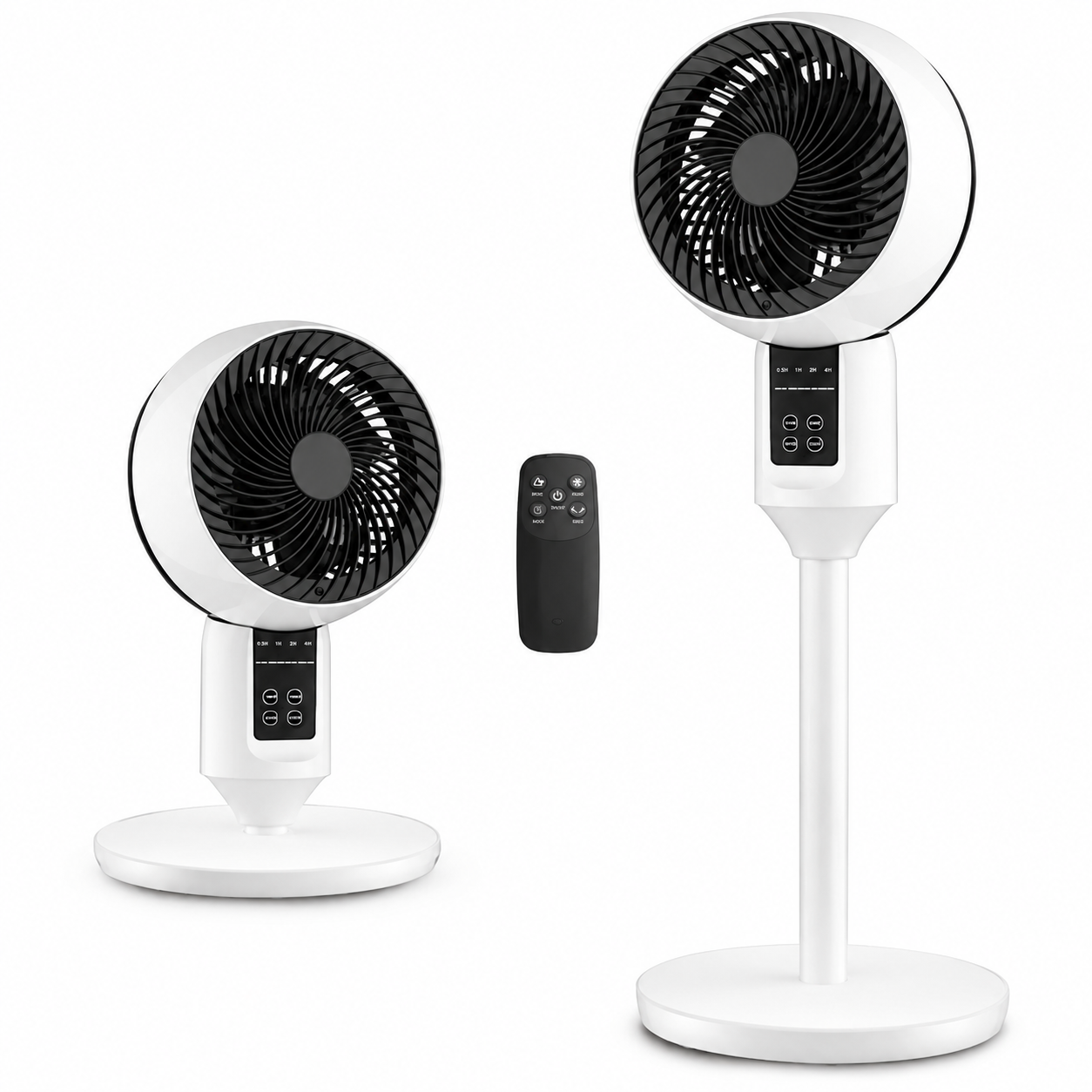 Ventilateur sur pied | Oscillation 3D, Hauteur réglable 0