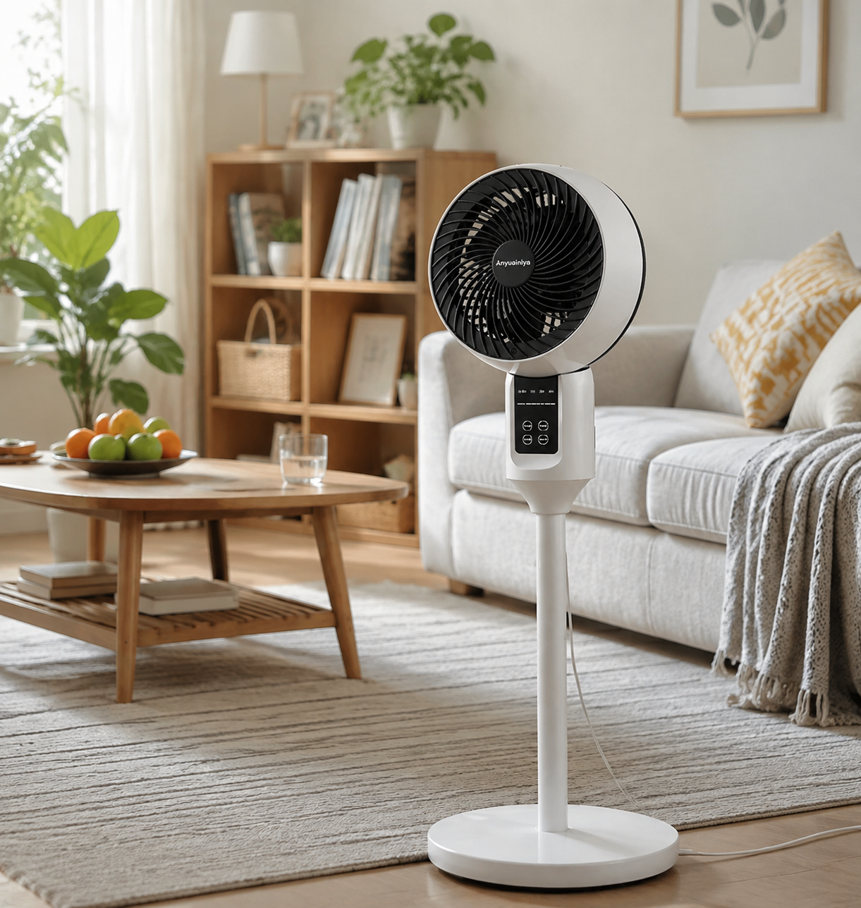 Ventilateur sur pied | Oscillation 3D, Hauteur réglable 2