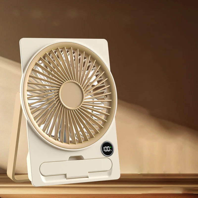 Ventilateur de table USB rechargeable 2000 mAh – Mini ventilateur silencieux pliable – Bureau et chambre