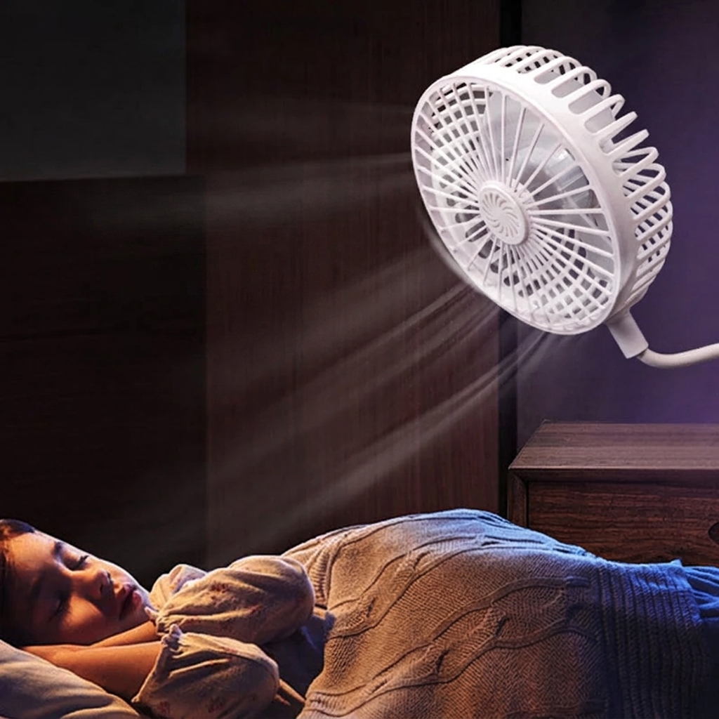 Ventilateur flexible enfichable 220V silencieux 36dB – Mini ventilateur de bureau 360° – Diffuseur parfum