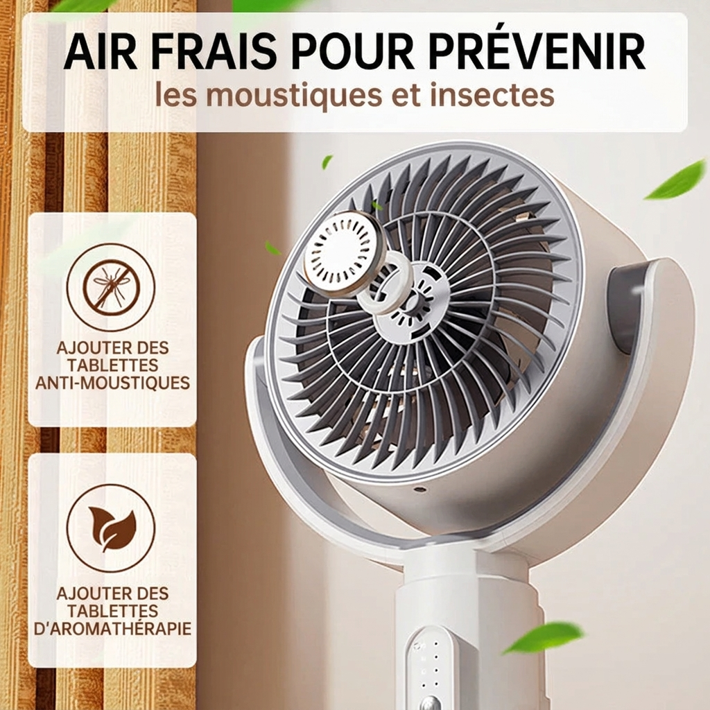 Ventilateur silencieux sur pied 36dB – Oscillation télécommande – Bureau et chambre