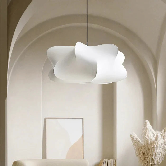 Suspension Japonaise en Soie LED Warm Blanc pour Salon