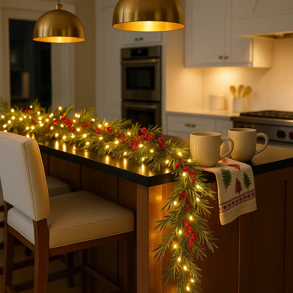 LumiBerry Guirlande – Lumière décorative LED blanc chaud pour intérieurs