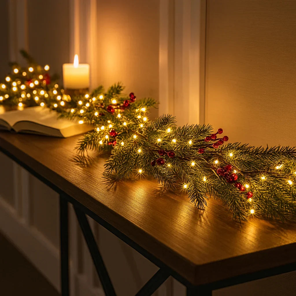 LumiBerry Guirlande – Lumière décorative LED blanc chaud pour intérieurs