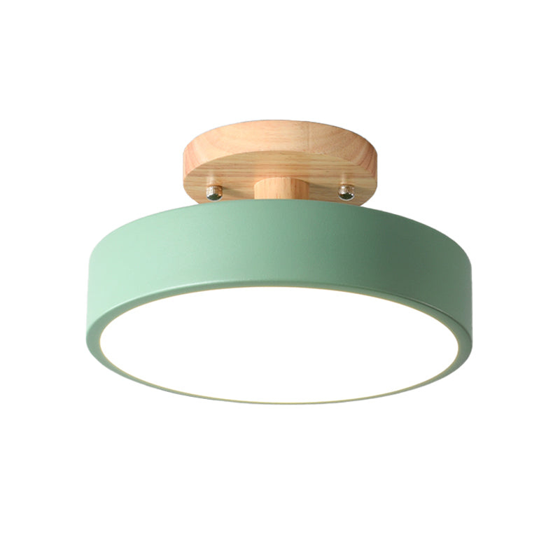 Borealis – Plafonnier LED Trommel Style Scandinave Finition Bois Salon