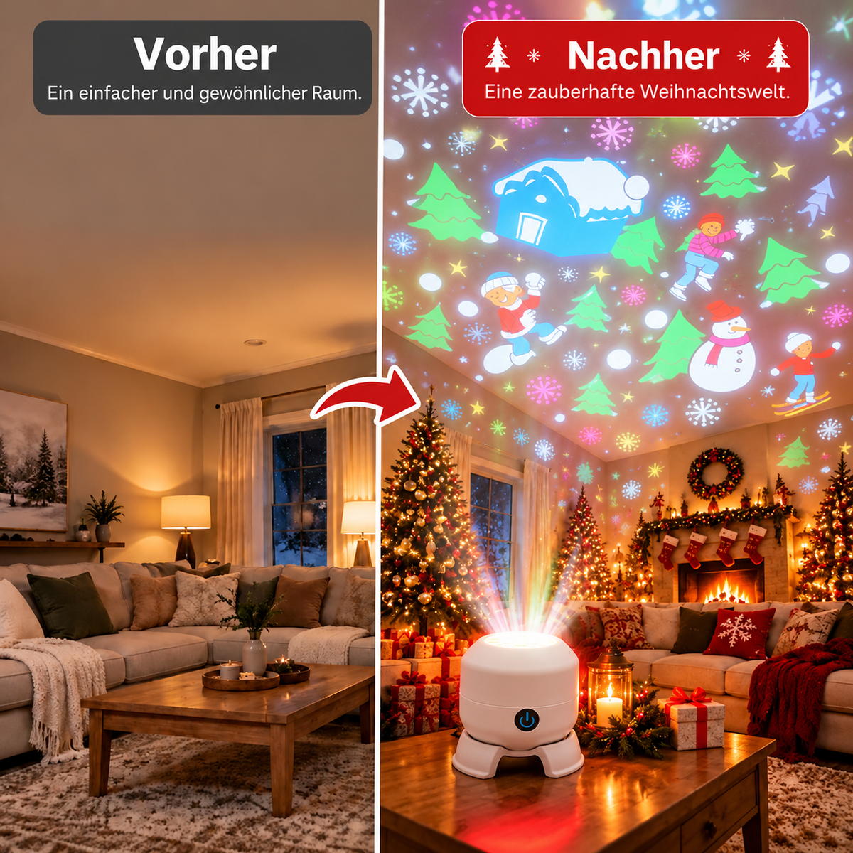 Projecteur de Noël pour Décoration Intérieure
