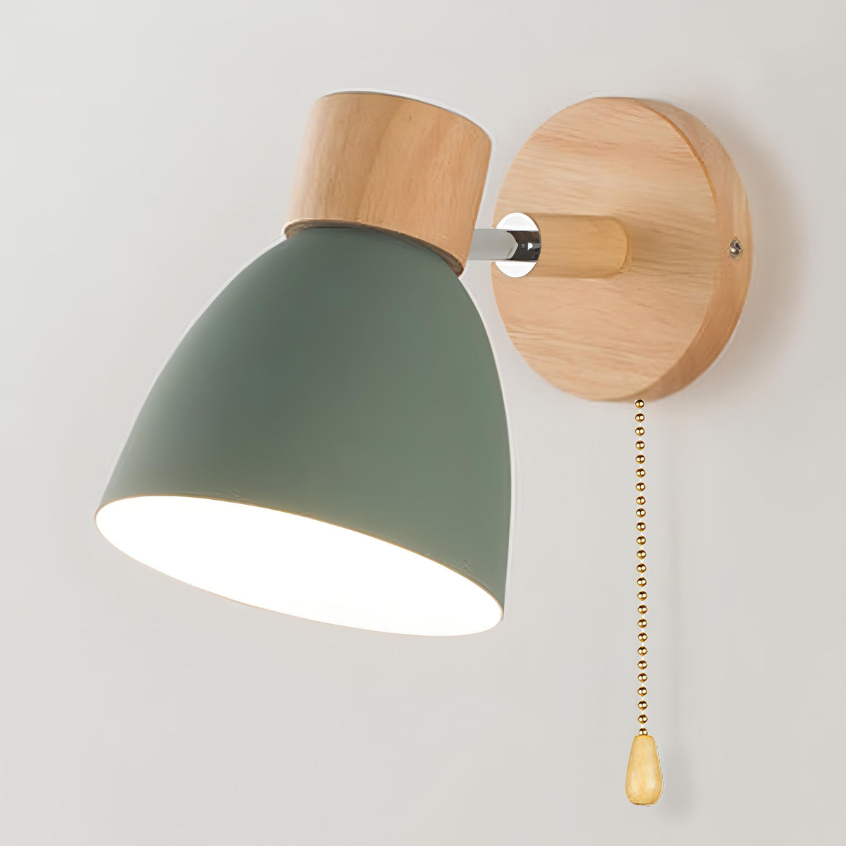 Applique murale NordLum avec interrupteur à tirette, design scandinave pour chambre