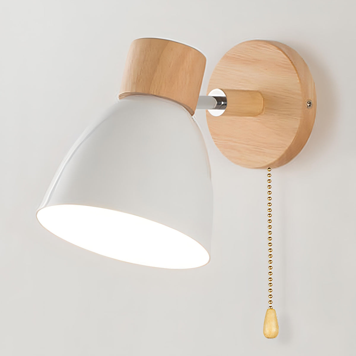 Applique murale NordLum avec interrupteur à tirette, design scandinave pour chambre