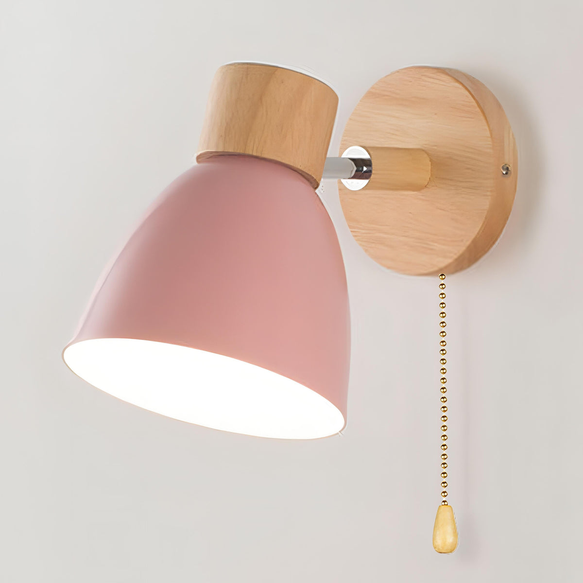 Applique murale NordLum avec interrupteur à tirette, design scandinave pour chambre
