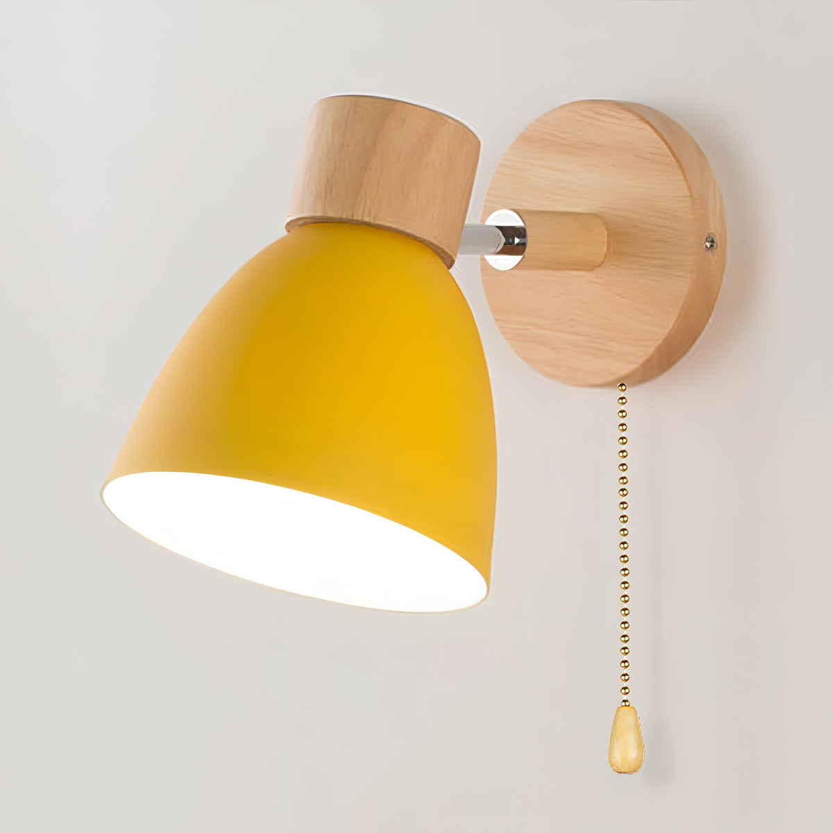 Applique murale NordLum avec interrupteur à tirette, design scandinave pour chambre