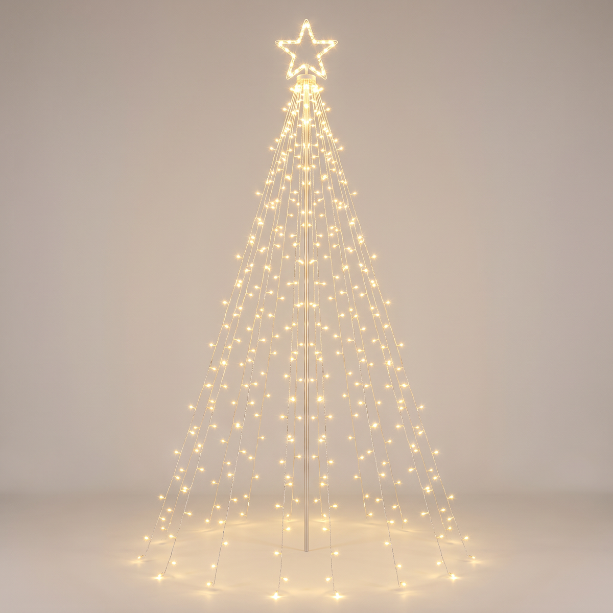 Arbre lumineux LED extérieur 2,3 m avec étoile et 274 LED, sapin de Noël lumineux avec télécommande