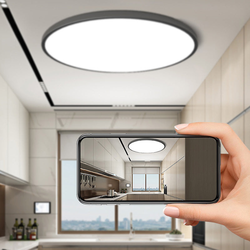 LumoAstra – Plafonnier LED Rond Moderne Noir/Blanc Salle à Manger