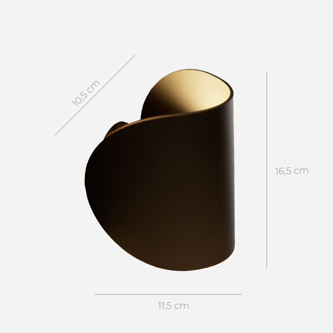 LumaTwist – Applique murale design LED rotative noire pour salon