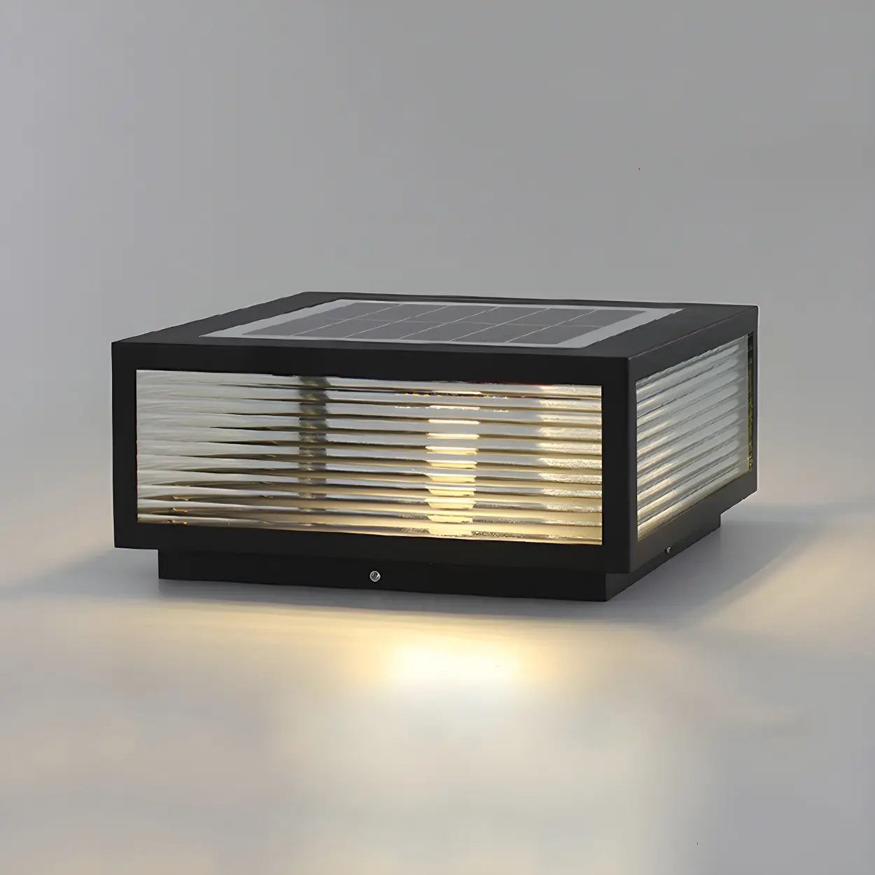 Lampe solaire extérieure rectangulaire moderne lumière blanche chaude résistante pour jardin terrasse façade