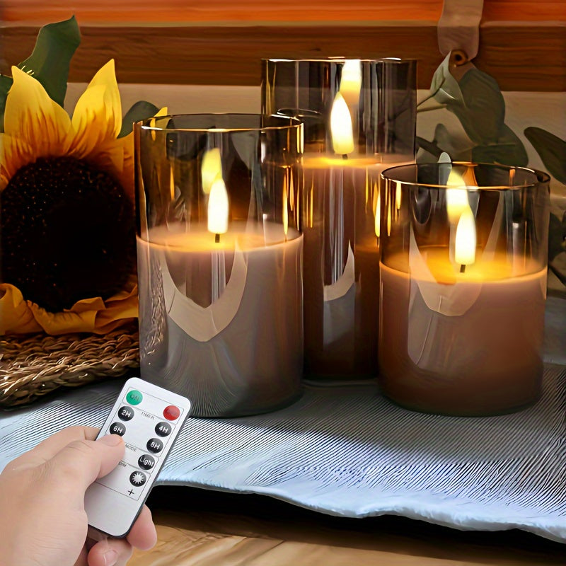 Bougies LED modernes avec télécommande