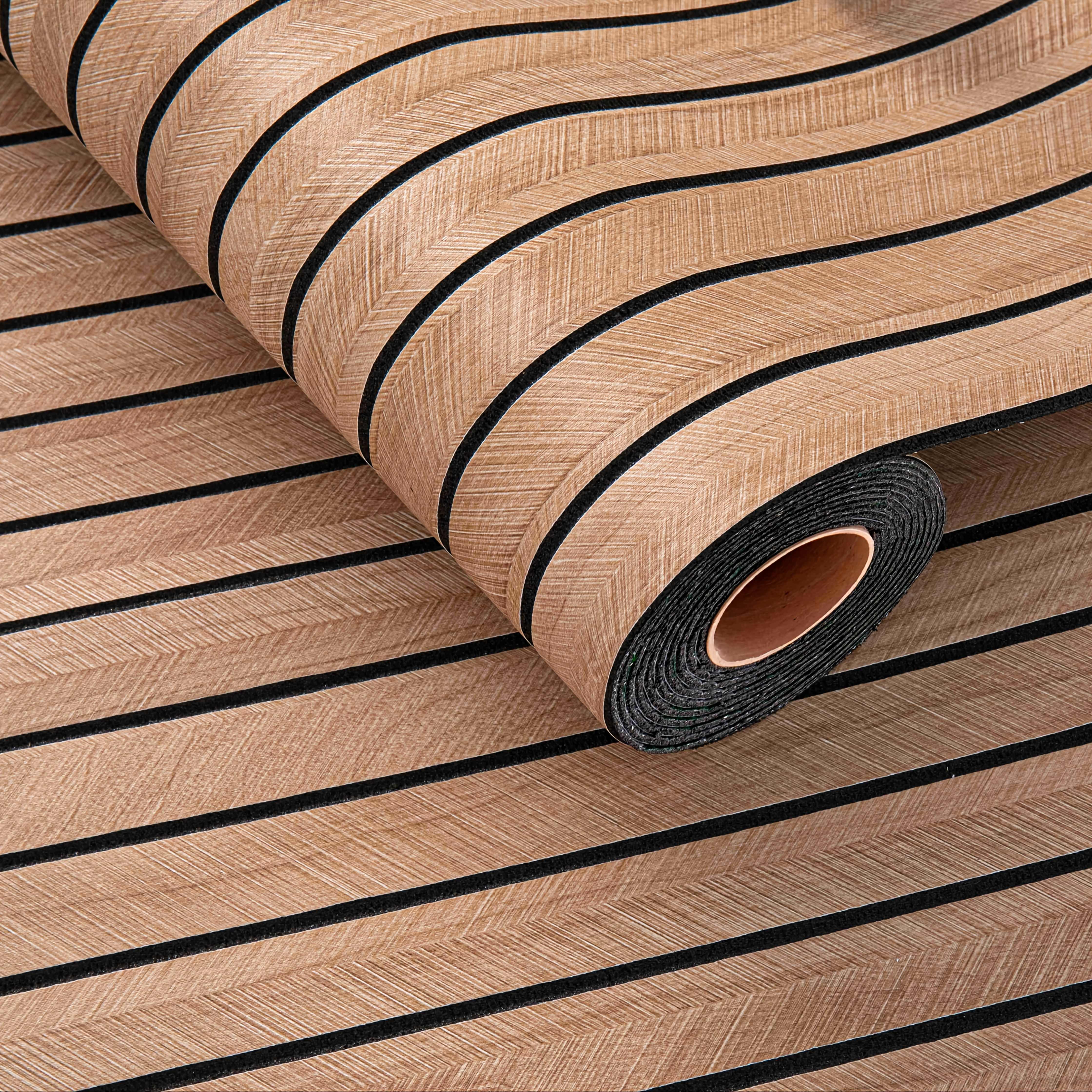Autocollant Mural Effet Bois 3D IXPE 299,97 × 39,88 cm – Auto-adhésif, Découpable, Texture Relief