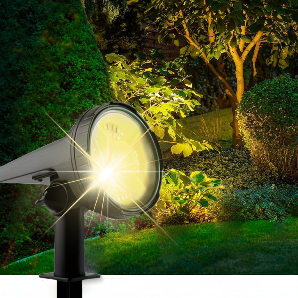 Projecteur Solaire Extérieur Plastique Noir Ø55 cm – 3 Modes, IP55, Éclairage Jardin