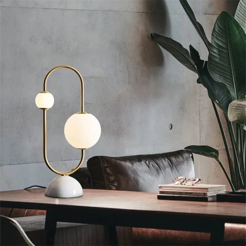 Ardélia – Lampe de Table LED Minimaliste Blanche pour Salon