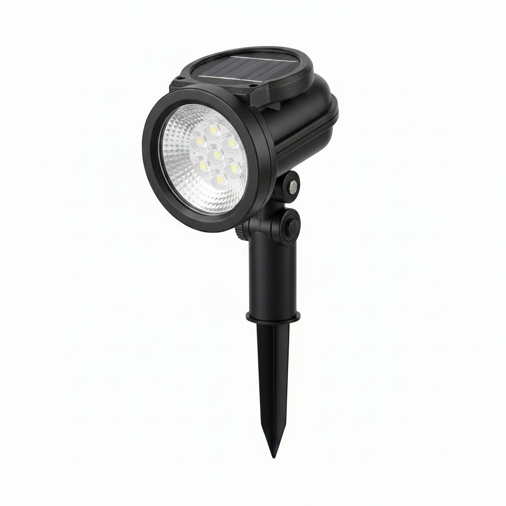Projecteur Solaire Extérieur Plastique Noir Ø55 cm – 3 Modes, IP55, Éclairage Jardin