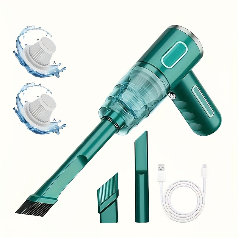 Aspirateur à Main Sans Fil ABS Noir 15 cm – Aspiration Puissante, Recharge USB, Multiusage
