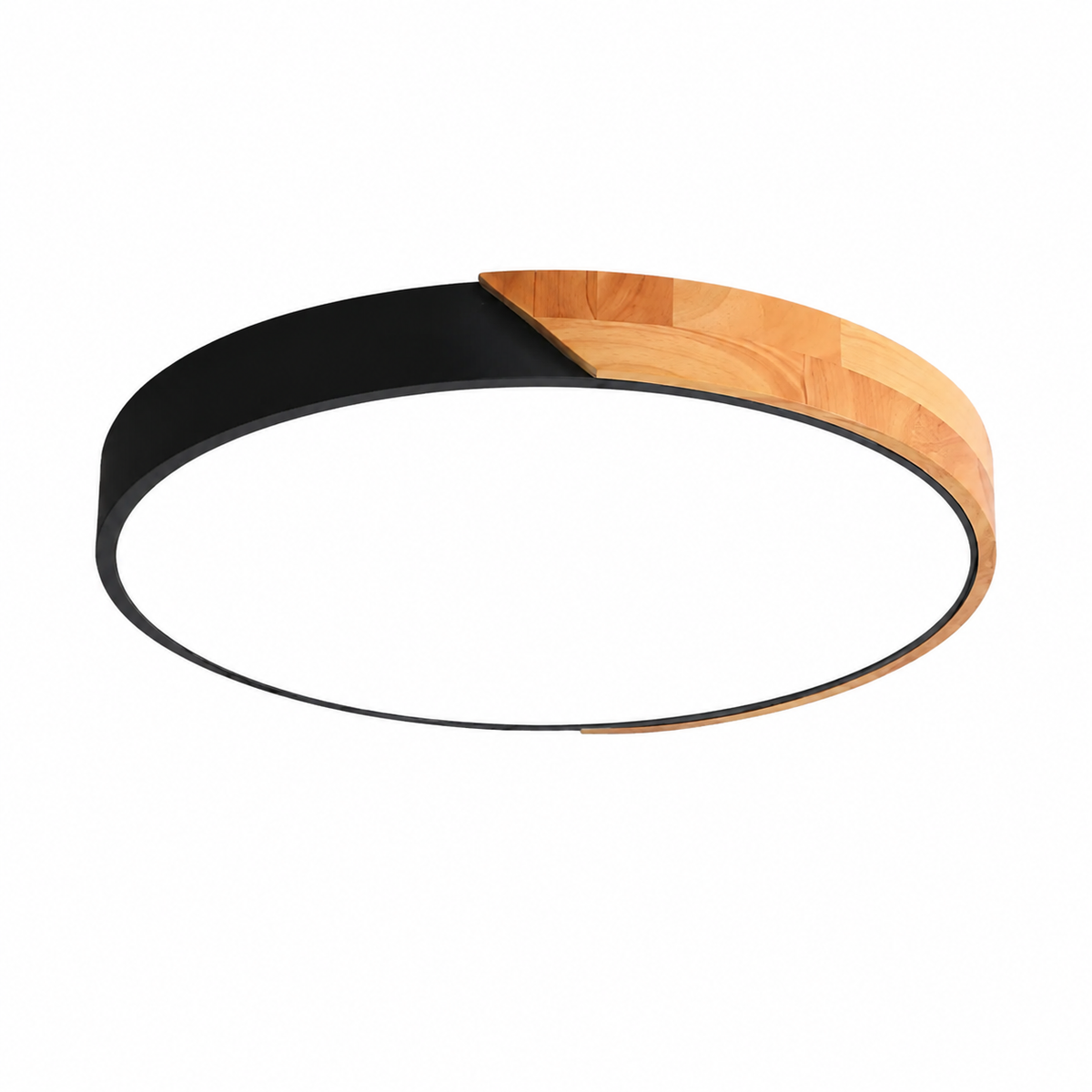 Plafonnier LED en Bois avec Diffuseur Acrylique Style Scandinave