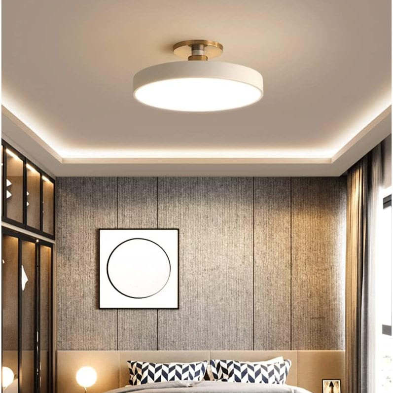 Solevia – Plafonnier LED Moderne Finition Blanc Chambre