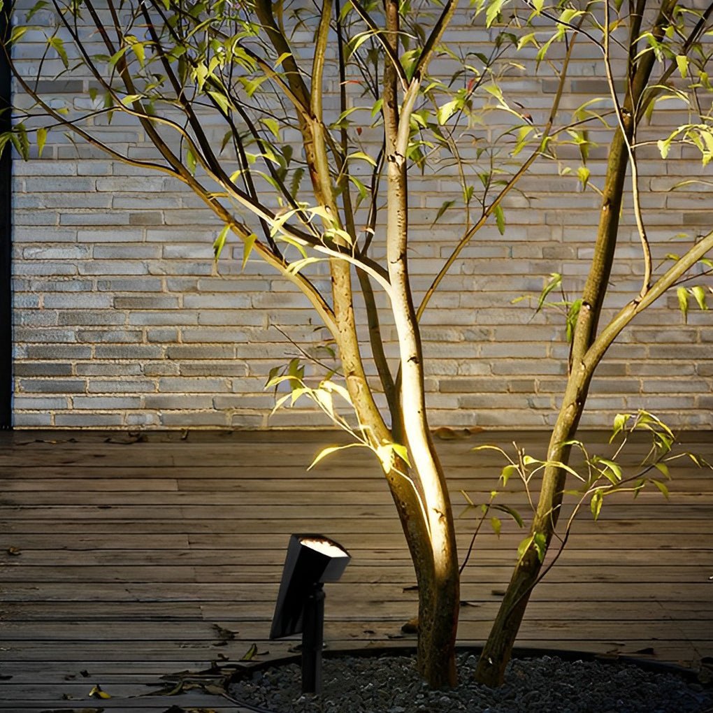 Spot solaire jardin LED blanc chaud extérieur IP65 étanche design moderne réglable décoratif