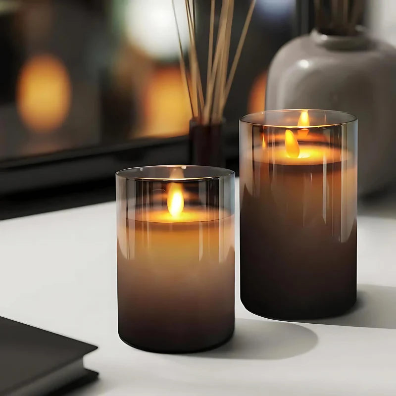 Bougies LED modernes avec télécommande