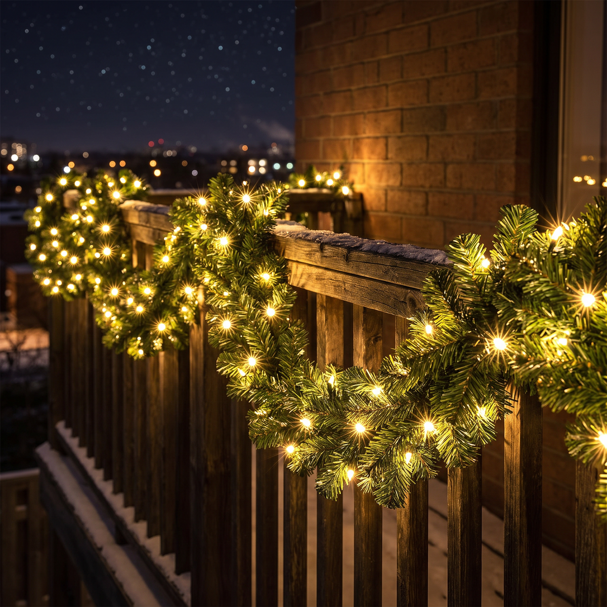 Guirlande de sapin lumineuse 10 m 200 LED blanc chaud, intérieur et extérieur