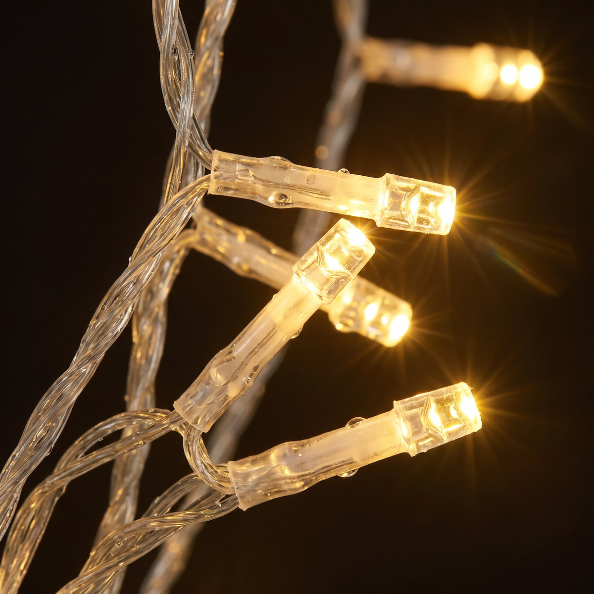 Guirlande stalactites extérieur 20 m avec 605 LED blanc chaud, 8 modes, minuteur et télécommande