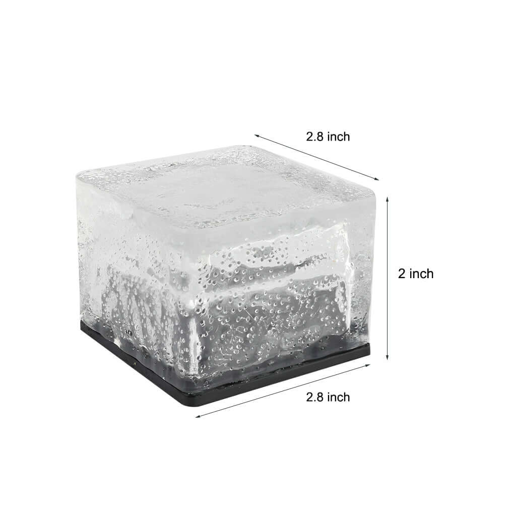 Cube de glace solaire extérieur blanc chaud froid bleu vert IP65 design moderne pour jardin terrasse