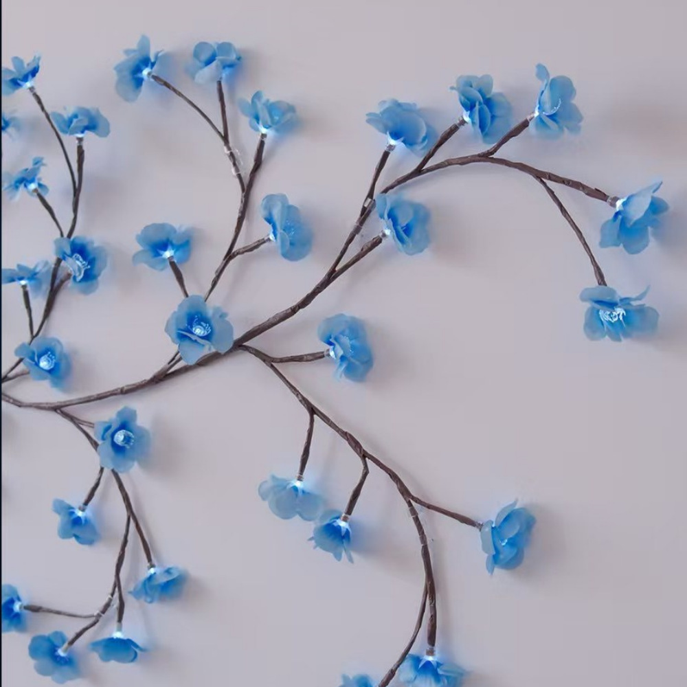 Lampe décorative à fleurs de glace lumineuses en blanc avec LED