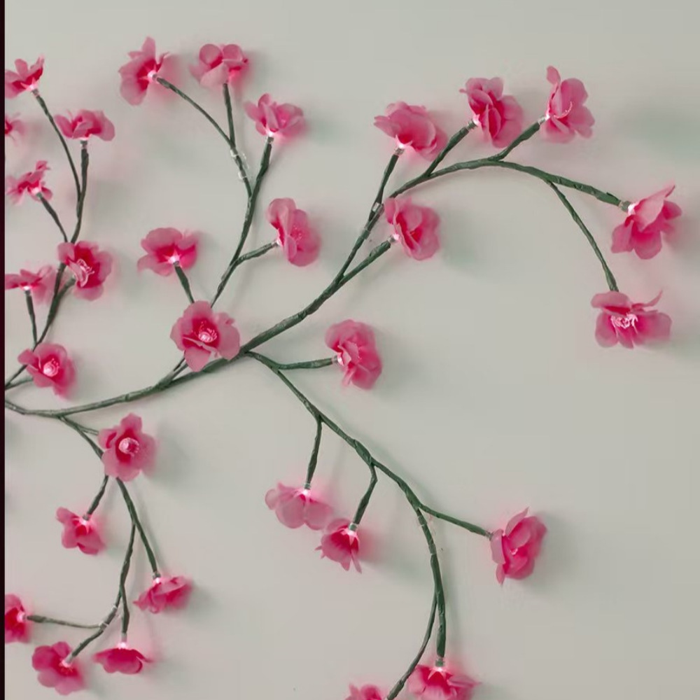 Lampe décorative à fleurs de glace lumineuses en blanc avec LED