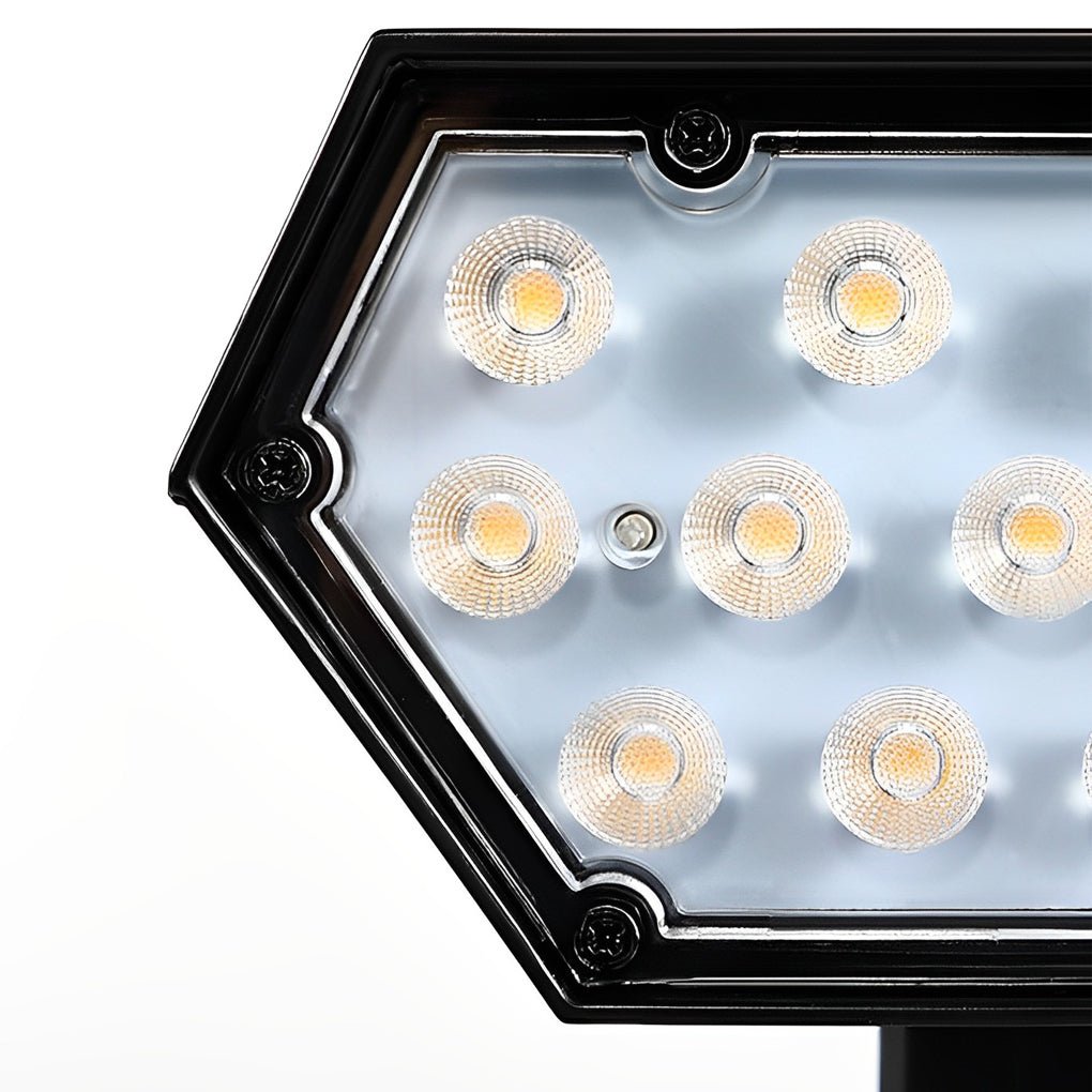 Spot solaire jardin LED blanc chaud extérieur IP65 étanche design moderne réglable décoratif